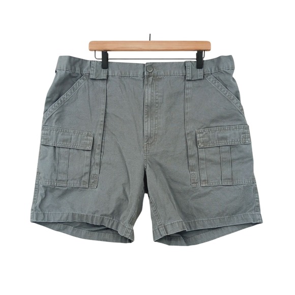 Weekenders Other - Weekender‎ Cargo Shorts Mens 41 (Tag 42) x 7" Grey Canvas Elastic Waist Gorpcore